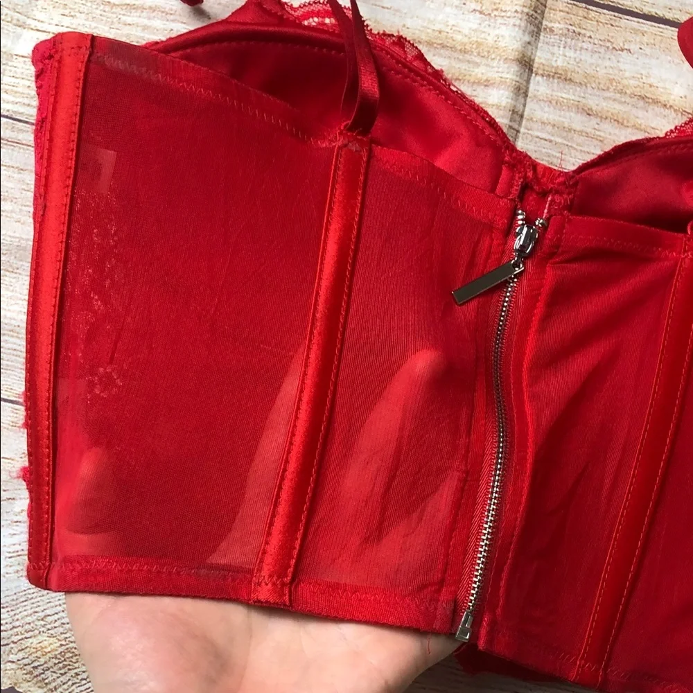 Say What? Vibrant Red Corset‎ Top